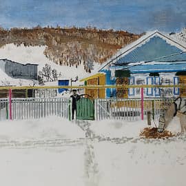 Домик в Башкирской деревне.