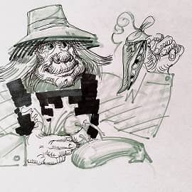 Иллюстрация к стихотворению "Зеленщик Мартин".