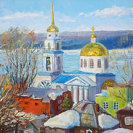 Пленэрная фантазия. Собор г. Воткинск.