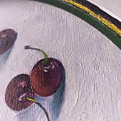 Вишни в плошке (2), художник Юлия Киселева