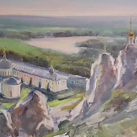 Дивногорье. Монастырь. Летнее утро.