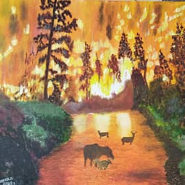 Пожар в лесу