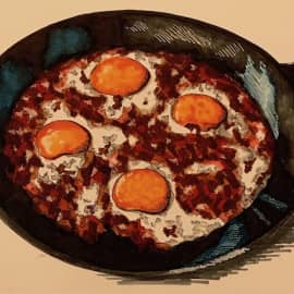 Яичница с беконом. Скетч.