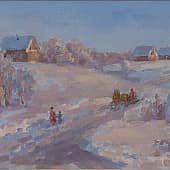 Зимняя дорога (Окрестности Ферапонтова монастыря)