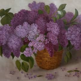 Сирень в корзине.