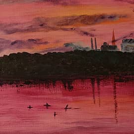 Вид с правого берега на ГРЭС