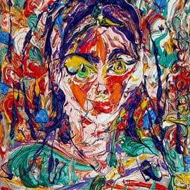 Картина Женский абстрактный портрет Екатерина Лебедева художник