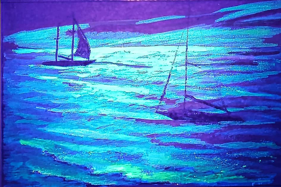 Яхты. День и ночь. Проект "светофизика в живописи"  ZhNataly.