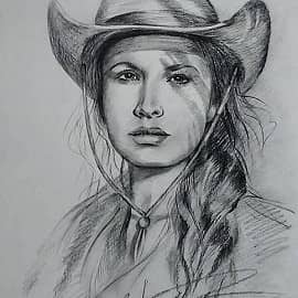 Портрет углем