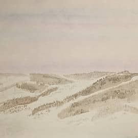 Вид на левый берег Вилюя возле КВГЭС